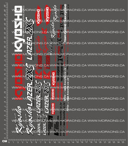 1/10TH KYO - LAZER ZX-S DECALS