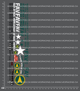 1/10TH TAM 58046 - FAST ATTACK DECALS