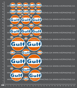 1/10TH GULF RACING DECALS