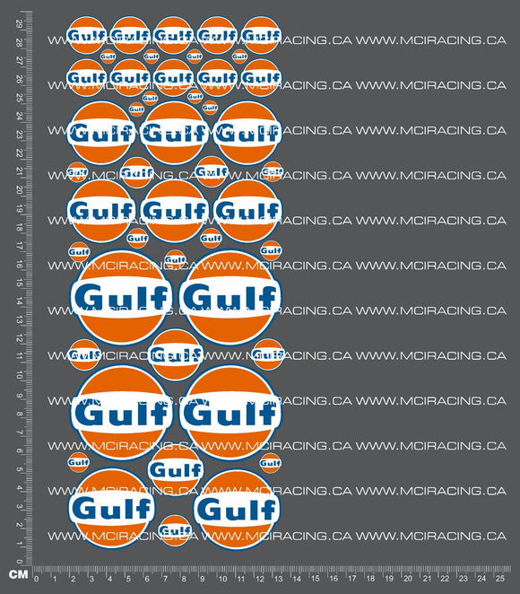 1/10TH GULF RACING DECALS
