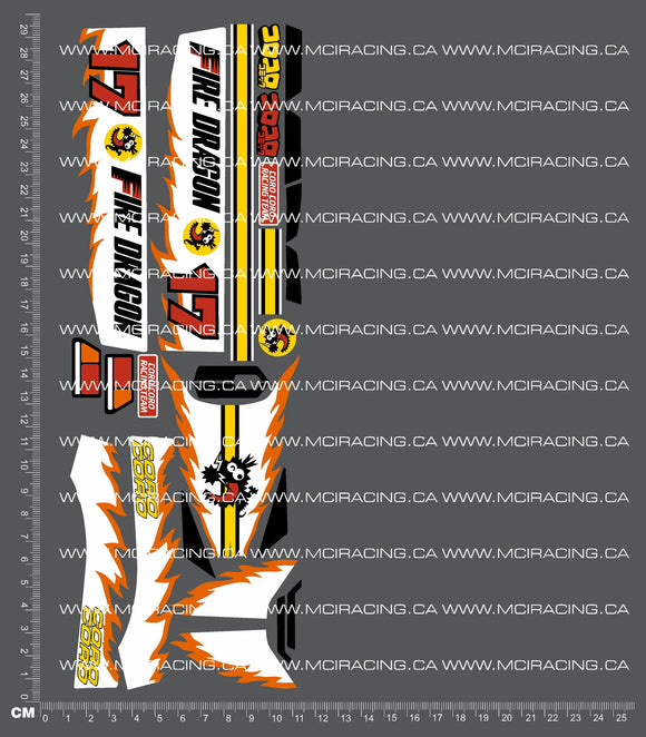 1/10TH TAM 58078 - FIRE DRAGON DECALS