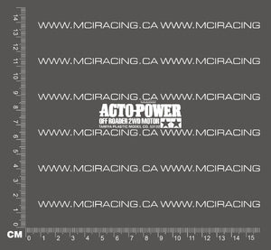 540 MOTOR DECAL - ACTO-POWER OFF ROADER 2WD MOTOR
