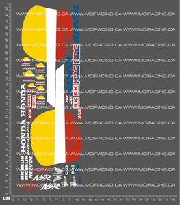 1/8TH MOTORCYCLE - HANG ON RIDER (HOR) MOTORCYCLE DECALS - REPSOL