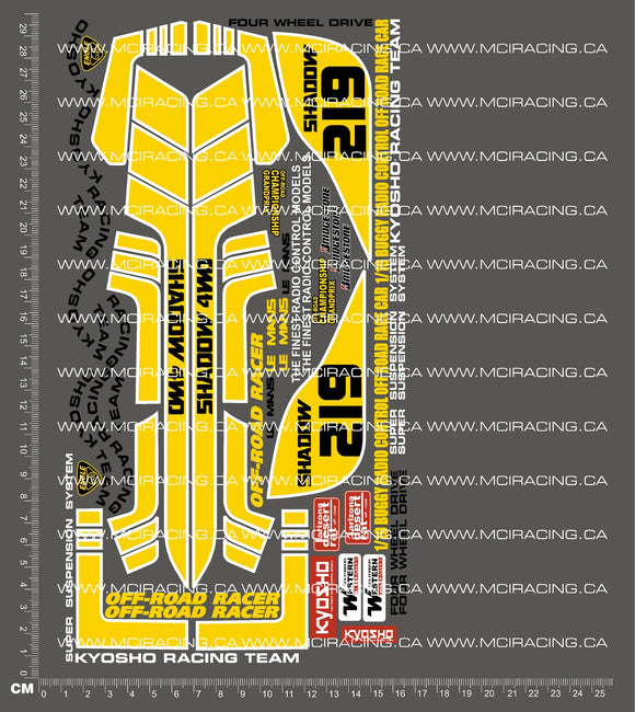 1/10TH KYO - SHADOW 4WD DECALS