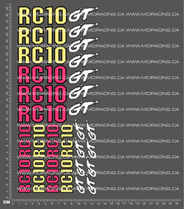 1/10TH ASSOCIAT - RC10 GT - GENERIC DECALS