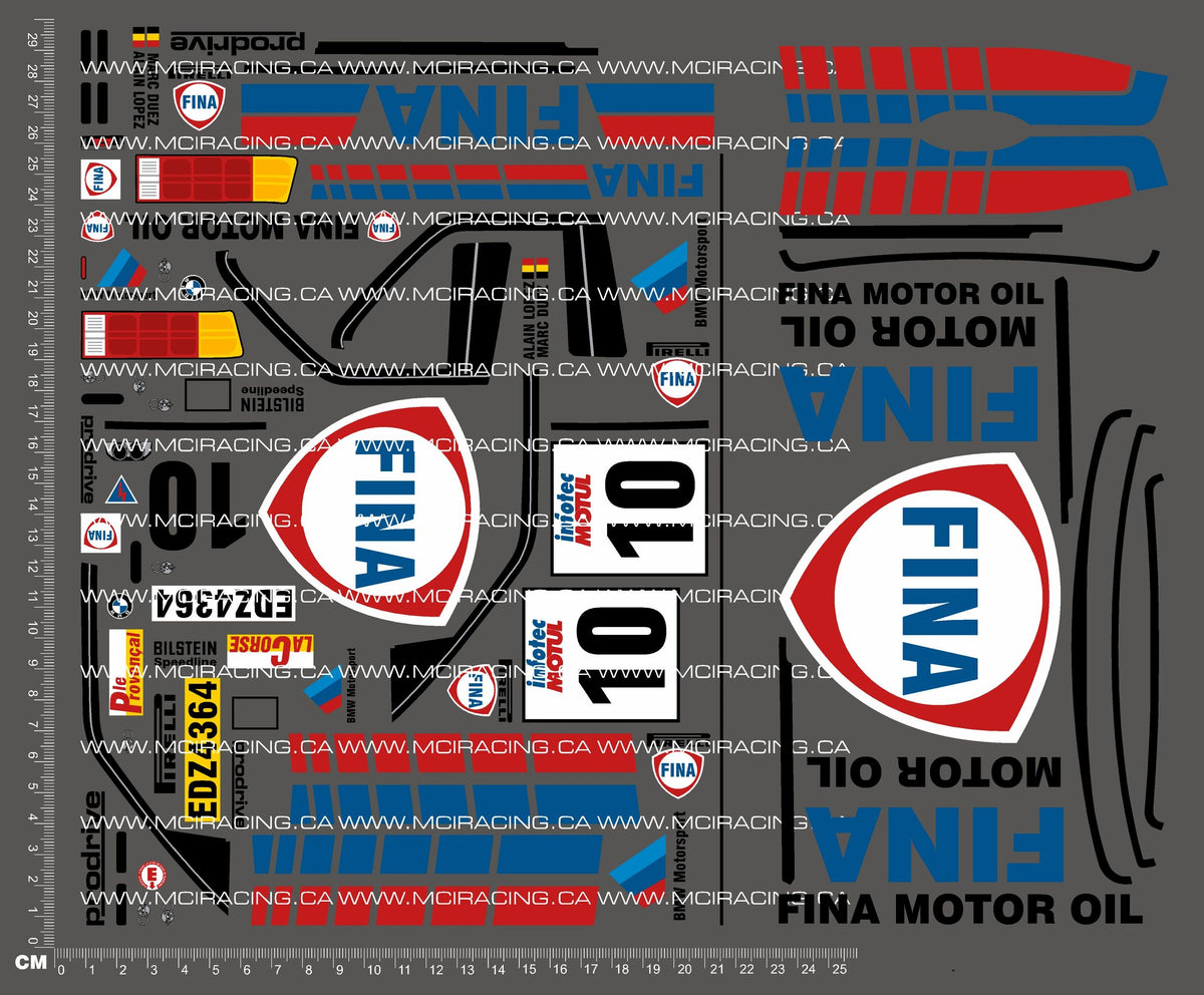 1/10TH BM - FINA DECALS – Mciracing.ca