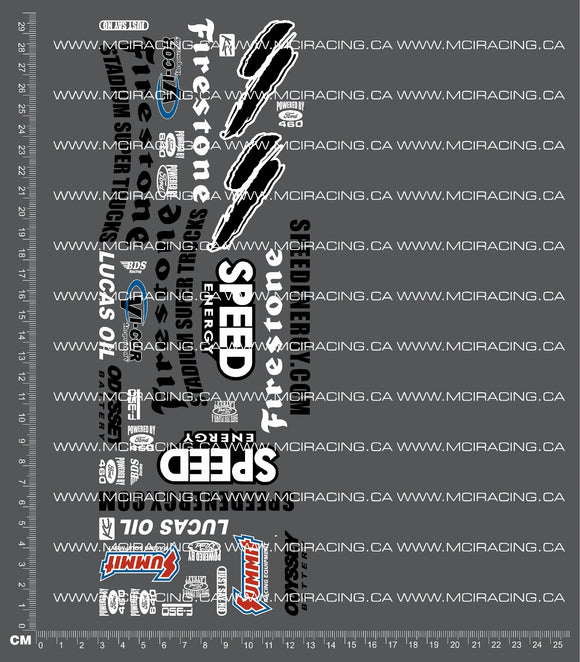 1/10TH MONSTER TRUCK - SPEED DECALS FB