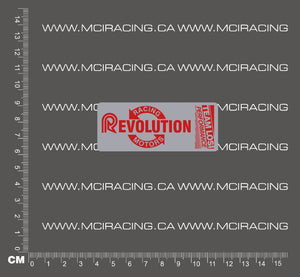 540 MOTOR DECAL - LOS RACING REVOLUTION MOTORS - SILVER
