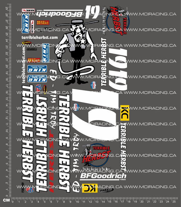 1/10TH SHORT COURSE TRUCK - HERBST 19 V2 DECALS