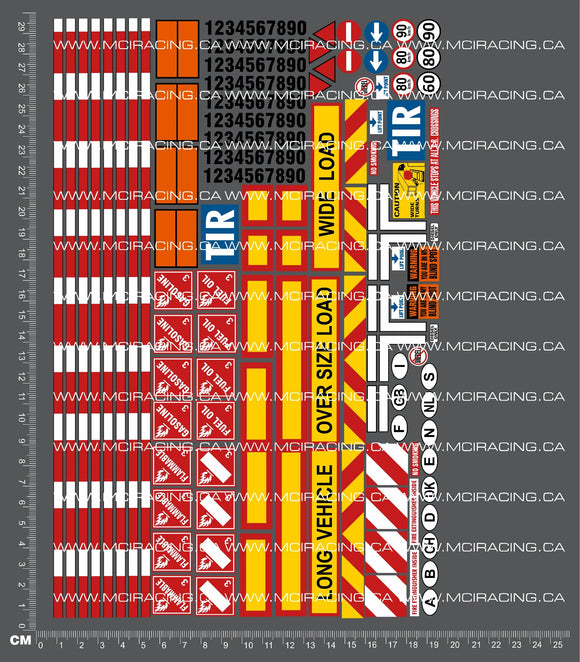 1/14TH TAM - TRACTOR TRAILER DECALS