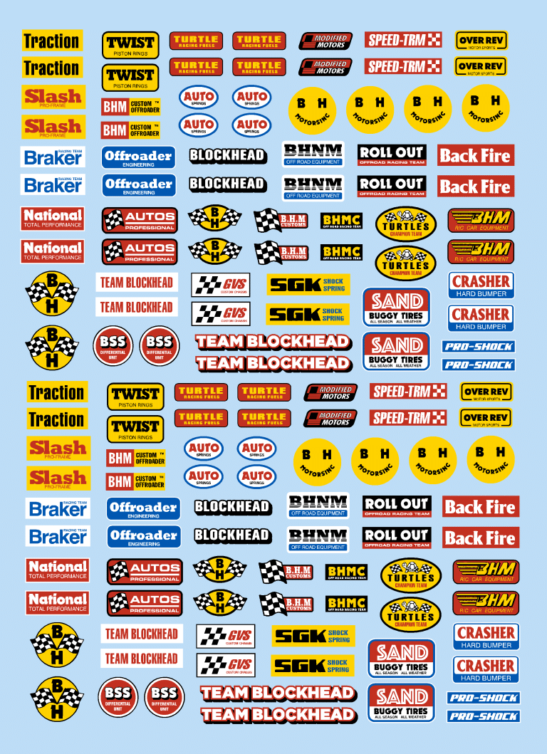 1/10TH BLOCK - SPONSOR DECALS