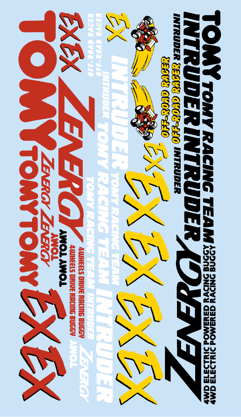 1/10TH TOMY - INTRUDER EX DECALS